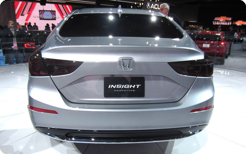 Photo of rear view of 2019 Insight Prototype